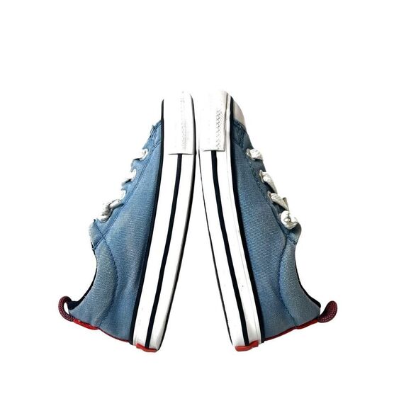 Converse All Star Kids Infant 7 Light Blue Canvas Sneakers Shoes Slip On Low Top - Picture 3 of 12